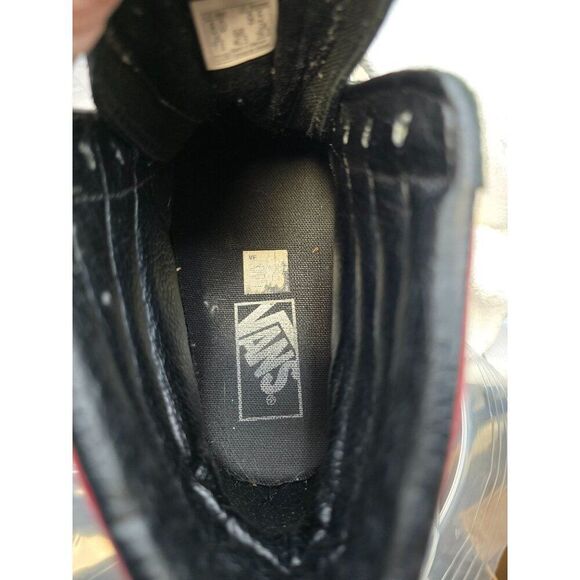 Vans Sk8-Hi Japanese Checkerboard High-Top Sneakers Black/Red Size US Mens 8 - Picture 7 of 7